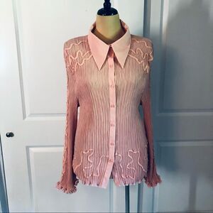 Rag Pink Ruffle Plus Size Blouse